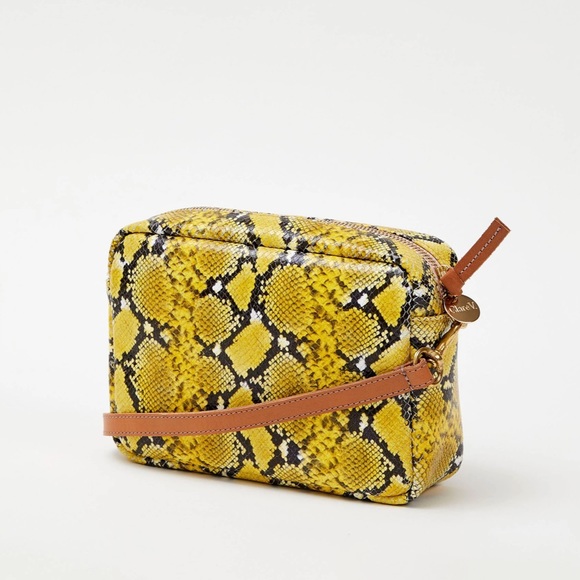 Clare V. Leather Snake Print Midi Sac - Picture 2 of 6